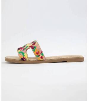 NEW CCOCCI women's jemma sandal in natural raffia